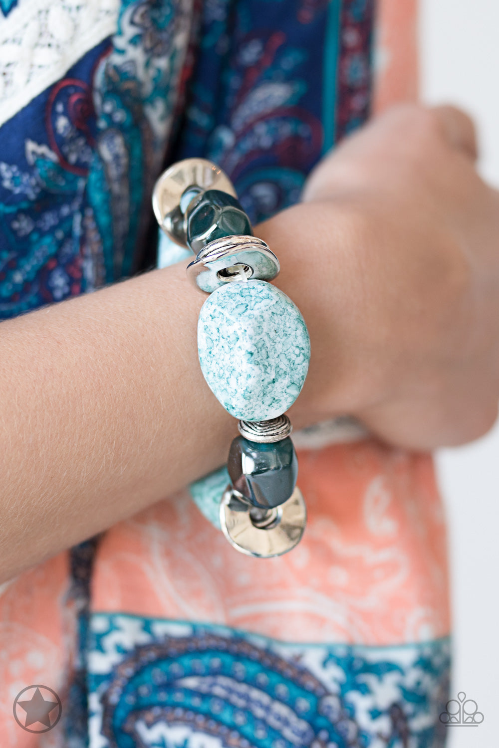 Glaze of Glory Blue Bracelet ~ Paparazzi Accessories