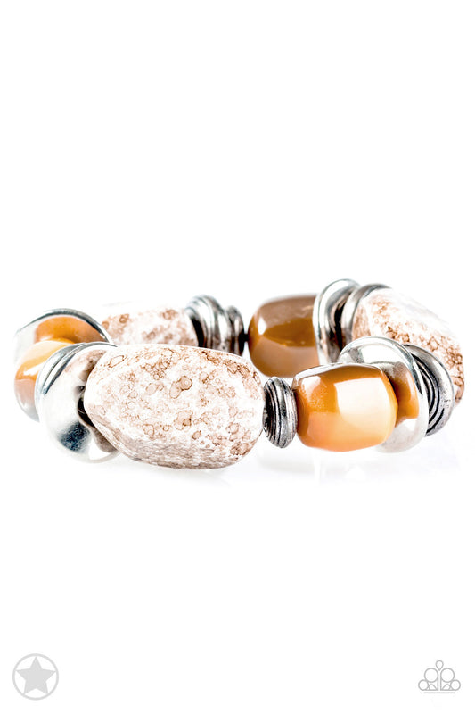 Glaze of Glory Peach Brown Bracelet ~ Paparazzi Accessories