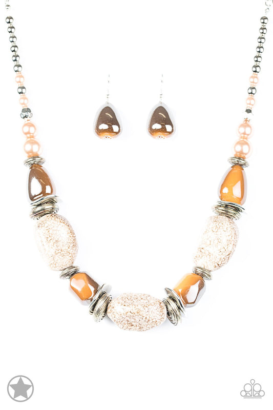 In Good Glazes Peach Necklace ~ Paparazzi Accessories