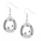 Grandmaster Shimmer Silver Earring ~ Paparazzi Accessories