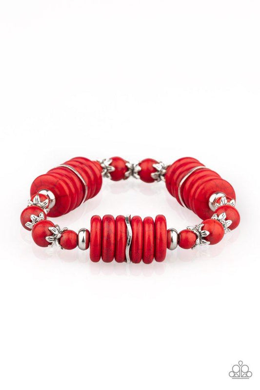 Sagebrush Serenade Red Bracelet ~ Paparazzi Accessories