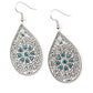 Dinner Party Posh Blue Earring ~ Paparazzi Accessories