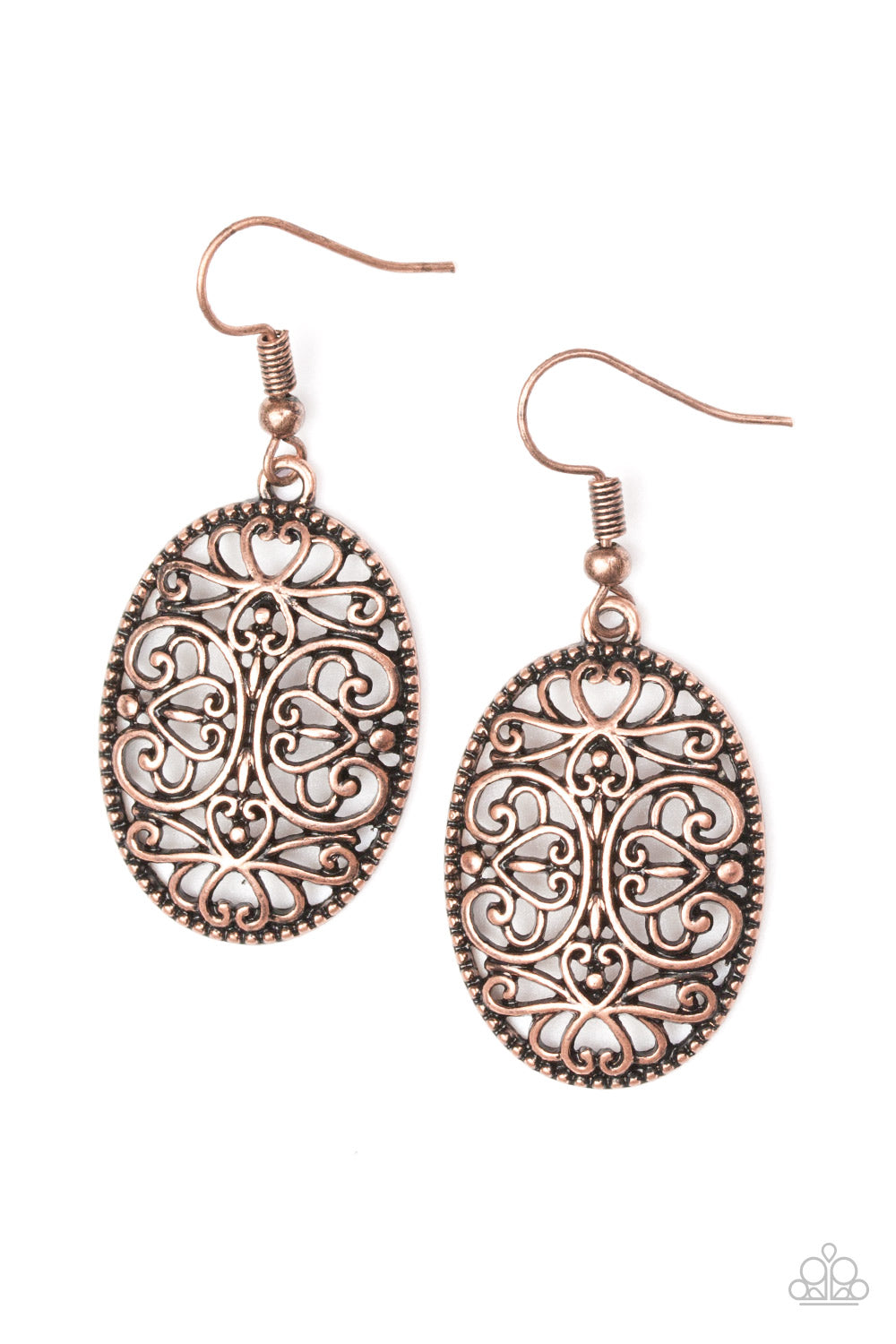 Wistfully Whimsical Copper Earrings ~ Paparazzi Accessories