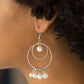 New York Attraction White Earrings ~ Paparazzi Accessories