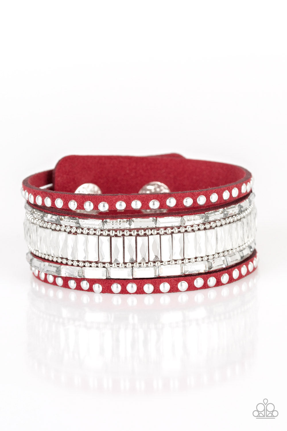 Rock Star Rocker Red Bracelet ~ Paparazzi Accessories