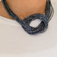Knotted Knockout Blue Necklace-Paparazzi Accessories