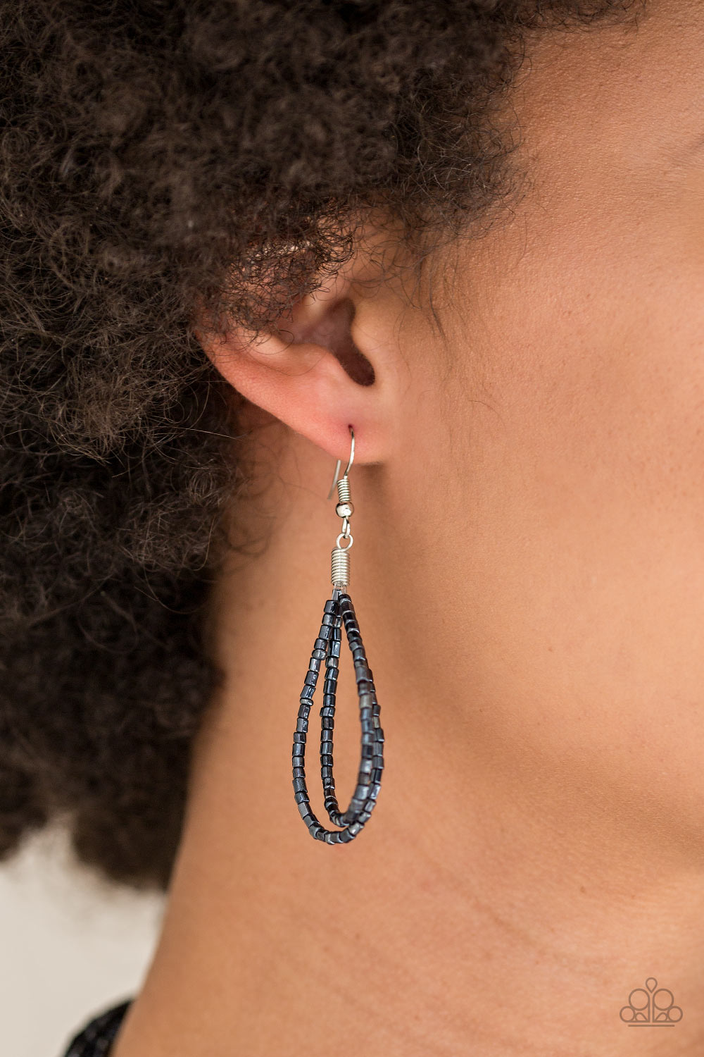 Knotted Knockout Blue Necklace-Paparazzi Accessories