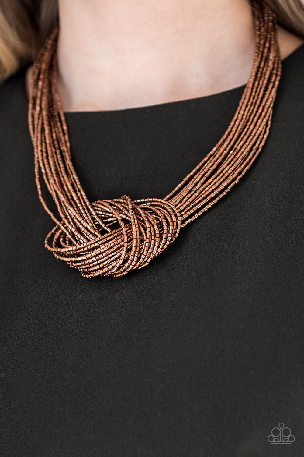 Knotted Knockout Copper Necklace ~ Paparazzi Accessories