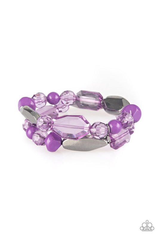 Rockin' Rock Candy Purple Bracelet ~ Paparazzi Accessories
