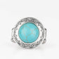 Geo Glyphs Blue Ring ~ Paparazzi Accessories