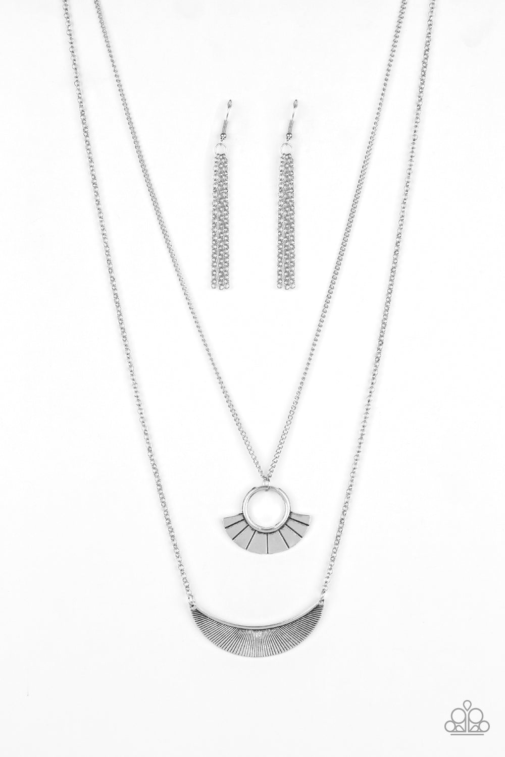 Tribal Trek Silver Necklace ~ Paparazzi Accessories