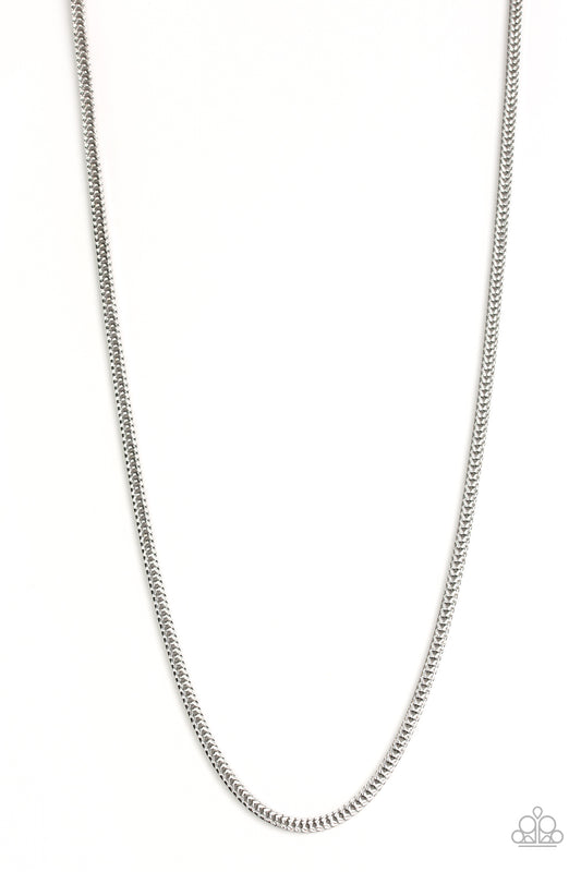 Killer Crossover Silver Necklace ~ Paparazzi Accessories