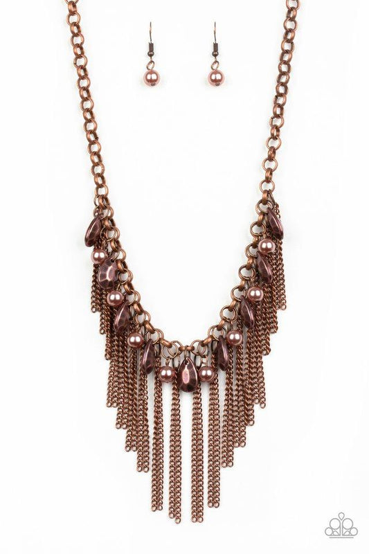 Industrial Intensity Copper Necklace - Paparazzi Accessories