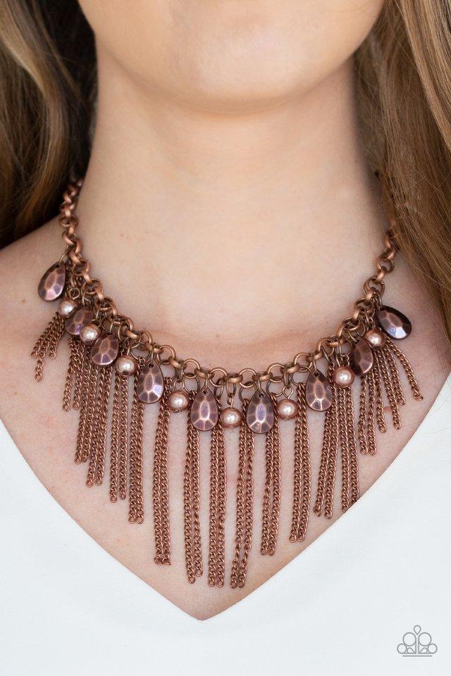 Industrial Intensity Copper Necklace - Paparazzi Accessories