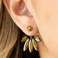 Stunningly Striking Brass Post Earrings ~ Paparazzi Accessories