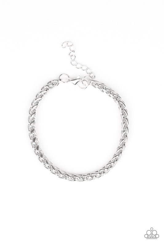 Knocked It Out Of The Park Silver Urban Bracelet - Paparazzi Accessories