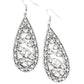 Drop-Dead Dazzle White Earring-Paparazzi Accessories