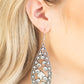 Drop-Dead Dazzle White Earring-Paparazzi Accessories