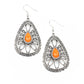 Floral Frill Orange Earring ~ Paparazzi Accessories