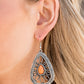 Floral Frill Orange Earring ~ Paparazzi Accessories