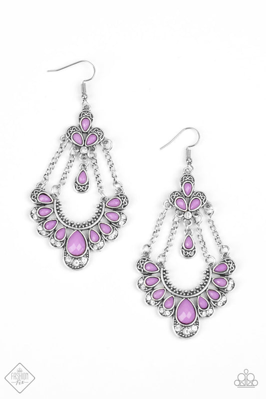 Unique Chic Purple Earrings- Paparazzi Accessories