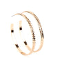 TREAD All About It Gold Hoop Earring - Paparazzi Accessories