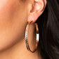 TREAD All About It Gold Hoop Earring - Paparazzi Accessories