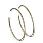 Curved Couture Brass Hoop Earring - Paparazzi Accessories