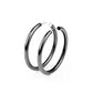 Curve Ball Black Hoop Earring - Paparazzi Accessories