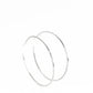Pump Up The Volume Silver Hoop Earring - Paparazzi Accessories