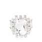 Galactic Glamour White Ring - Paparazzi Accessories