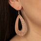 Hand It OVAL! Rose Gold Earring - Paparazzi Accessories