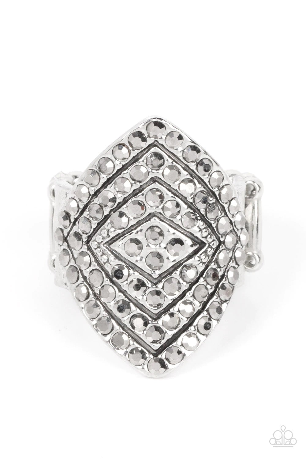 Plead GLITZY Silver Ring - Paparazzi Accessories