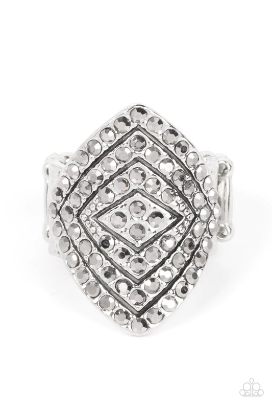 Plead GLITZY Silver Ring - Paparazzi Accessories