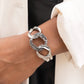 BOMBSHELL Squad Silver Bracelet - Paparazzi Accessories