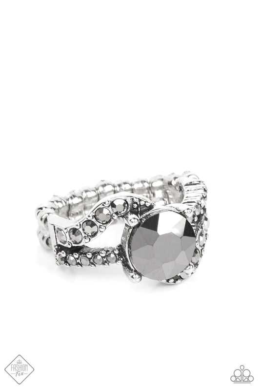 Blockbuster Boom Silver Ring - Paparazzi Accessories