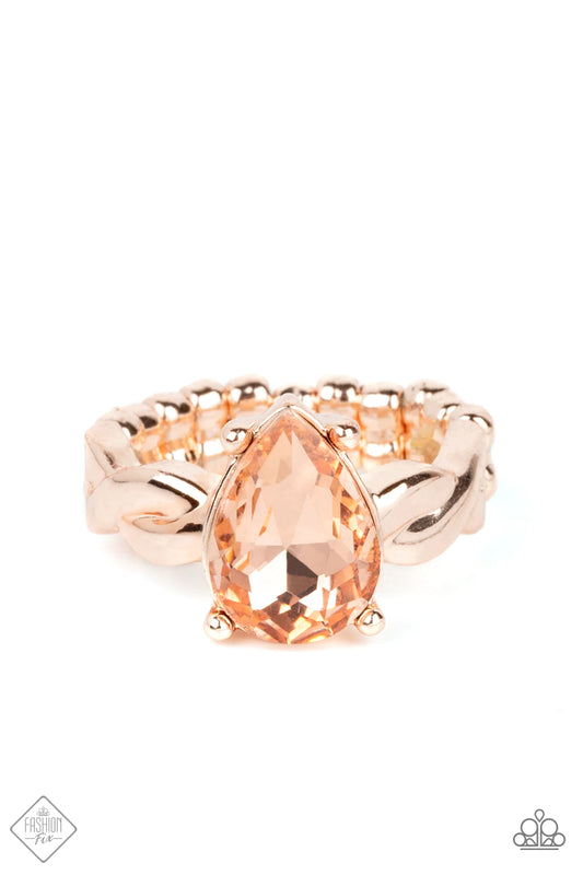 Law of Attraction Rose Gold Ring - Paparazzi Accessories