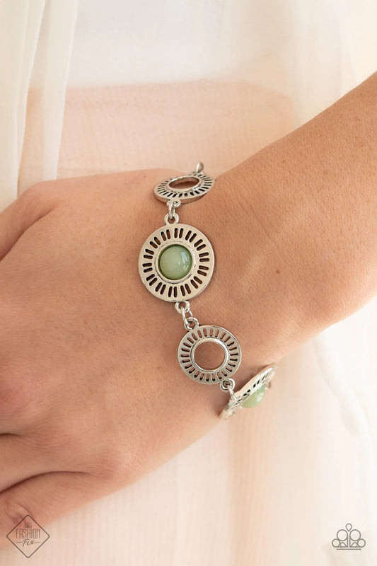 Coastal Charmer Green Bracelet - Paparazzi Accessories