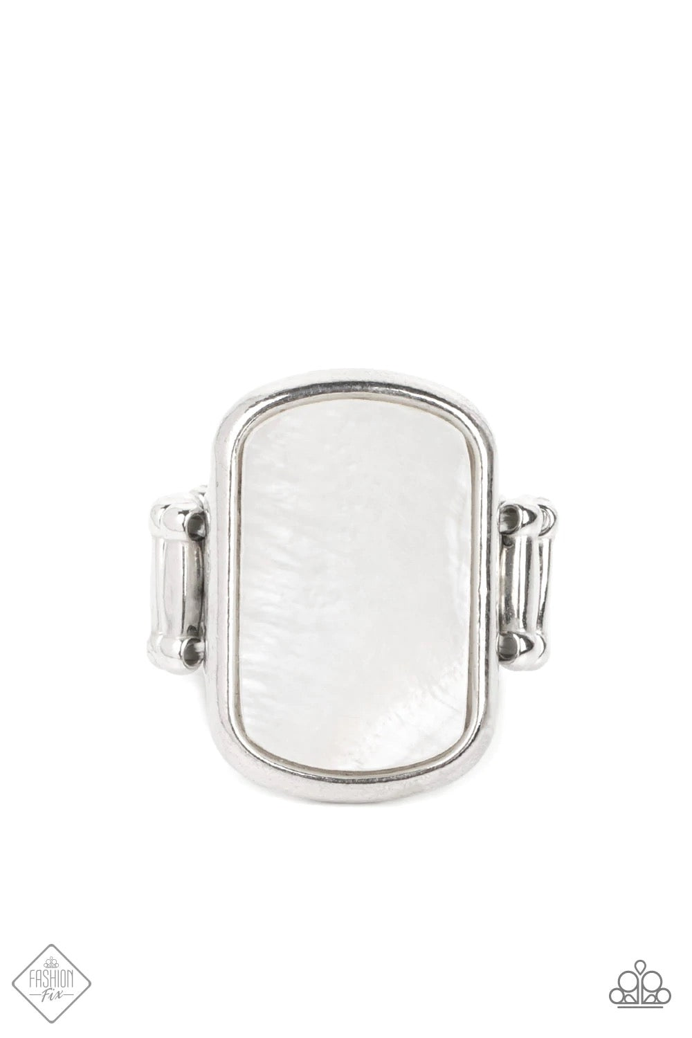 Tidal Tranquility White Ring - Paparazzi Accessories