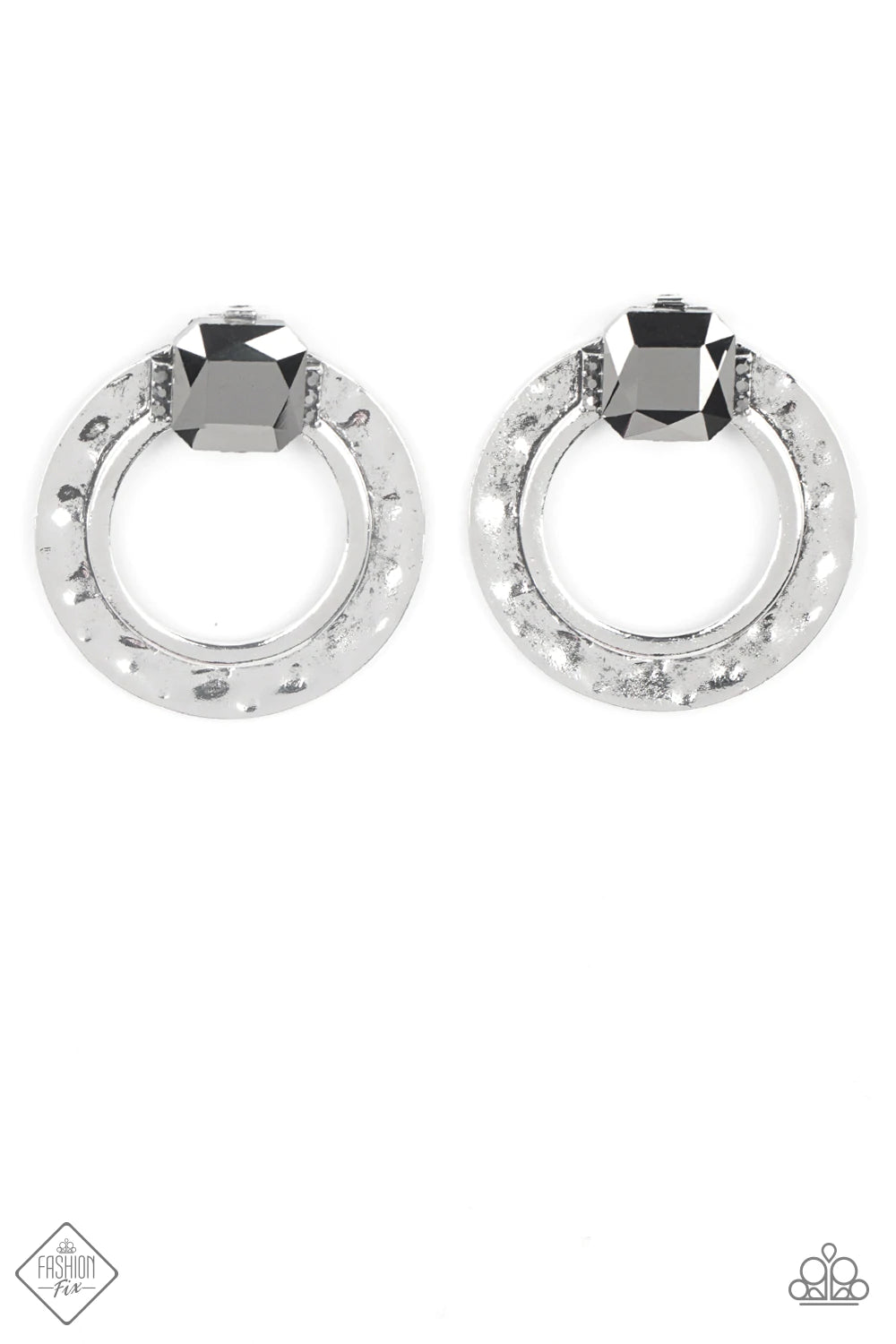 Smoldering Scintillation Silver Post Earring - Paparazzi Accessories