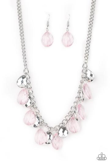 No Tears Left To Cry Pink Necklace ~ Paparazzi Accessories
