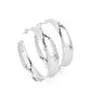Fearlessly Flared Silver Hoop Earring ~ Paparazzi Accessories
