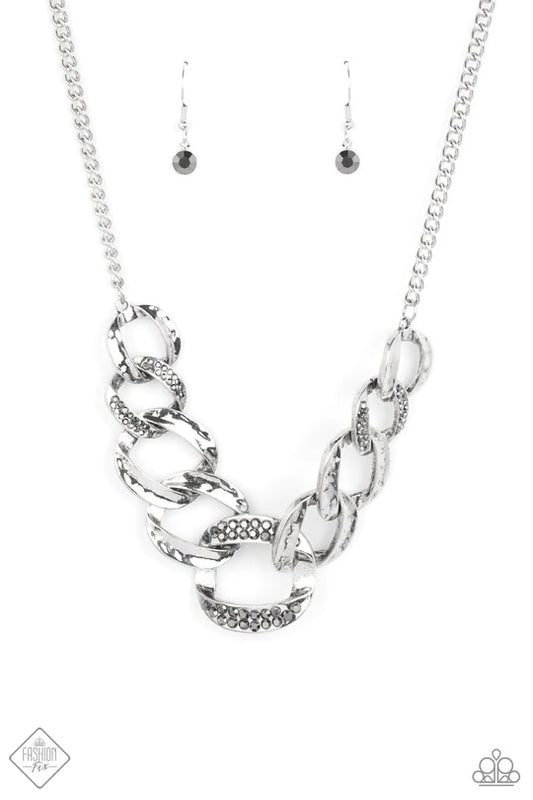 Bombshell Bling Silver Necklace - Paparazzi Accessories