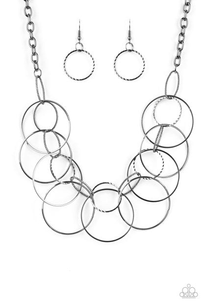 Circa de Couture Black Necklace ~ Paparazzi Accessories