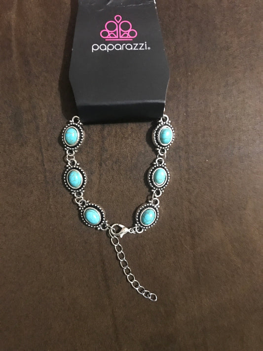 Rocky Mountain Ranger Blue Bracelet ~ Paparazzi Accessories