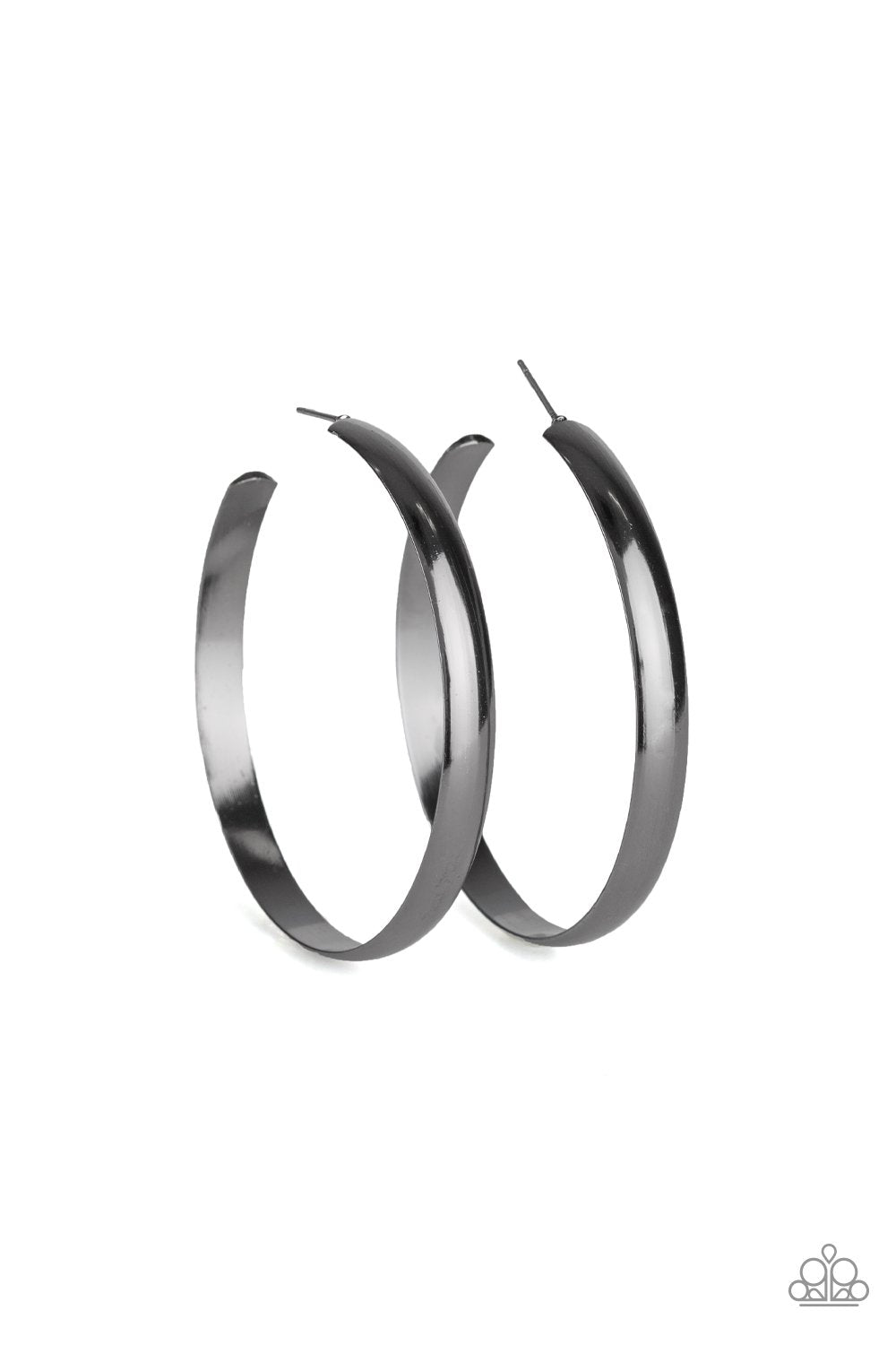 Making Laps Black Hoop Earring ~ Paparazzi Accessories