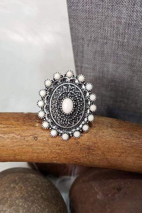 Mesa Mandala White Ring ~ Paparazzi Accessories