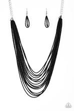 Peacefully Pacific Black Necklace-Paparazzi Accessories