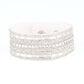 Rebel Radiance White Urban Bracelet ~ Paparazzi Accessories