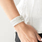 Rebel Radiance White Urban Bracelet ~ Paparazzi Accessories